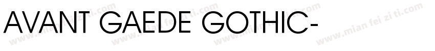 AVANT GAEDE GOTHIC字体转换
